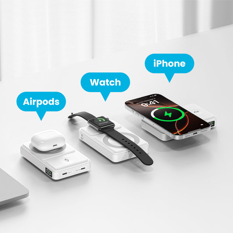 3-in-1 Charger,  [Charge Phone, Watch & Airpods]